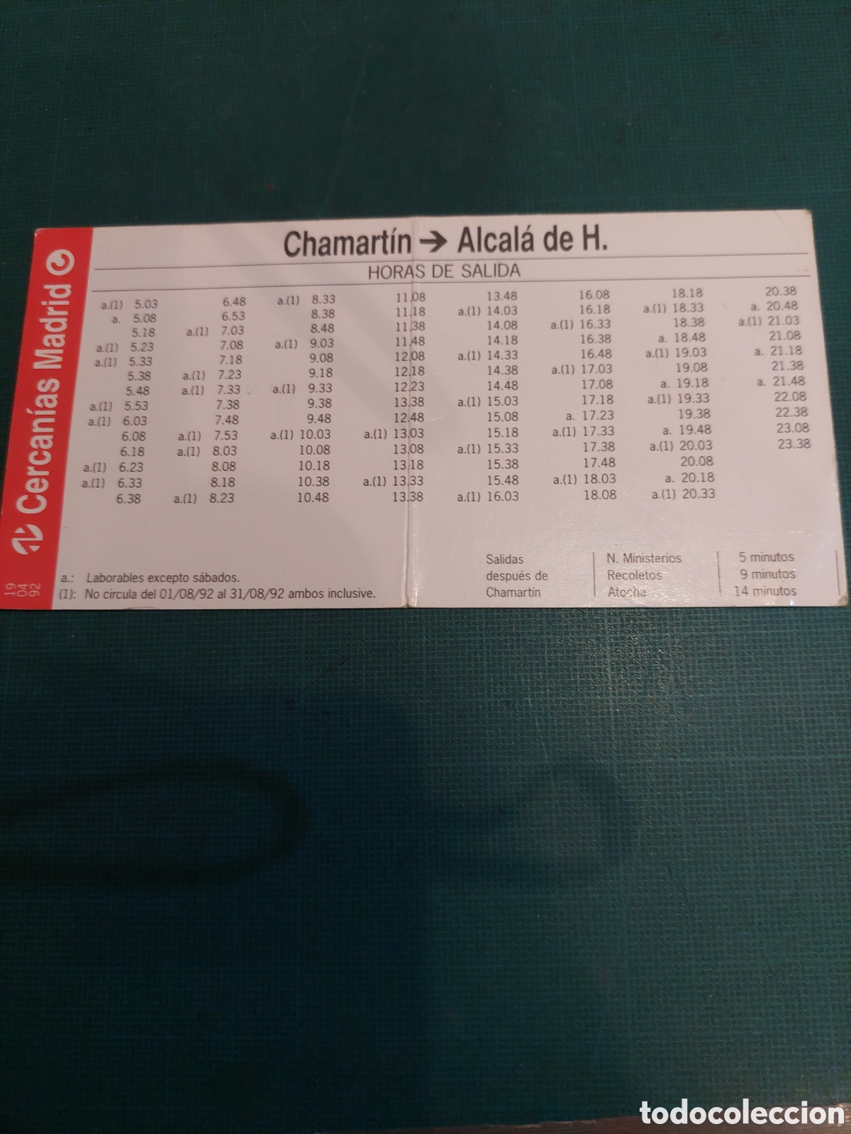 Altri oggetti di carta: MADRID CERCAN&Iacute;AS AKCAKA /CHAMARTIN