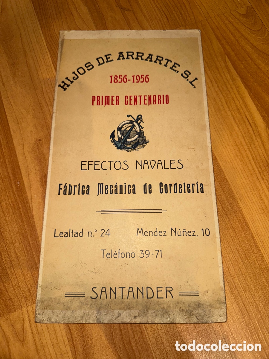 Otros Art&iacute;culos de Coleccionismo en Papel: Efectos navales - Banderas - Santander 1956