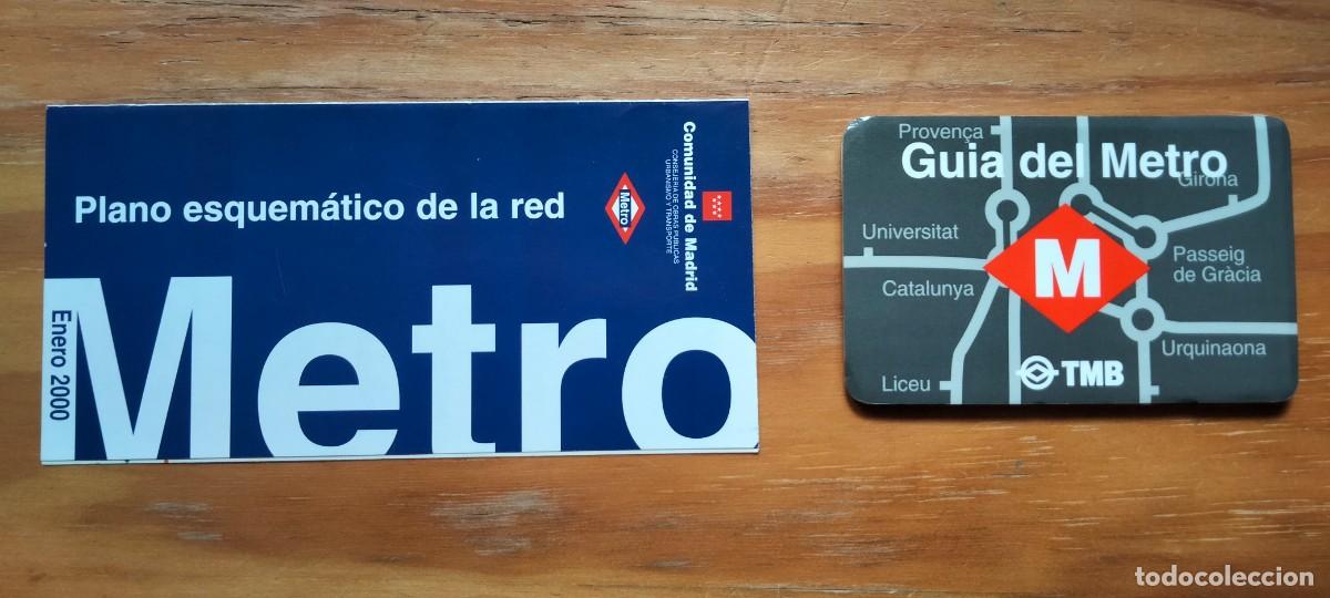 Otros art&iacute;culos de coleccionismo en papel: PLANOS DE LOS METROS DE MADRID Y BARCELONA &ndash; A&Ntilde;OS 90-2000