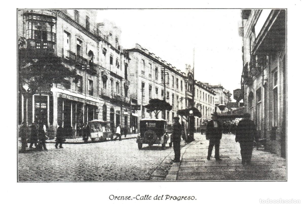 Altri oggetti di carta: �Q53 - [A&Ntilde;O 1936]. ORENSE. CALLE DEL PROGRESO. PLAZA MAYOR. GALICIA. [LEER DESCRIPCION].