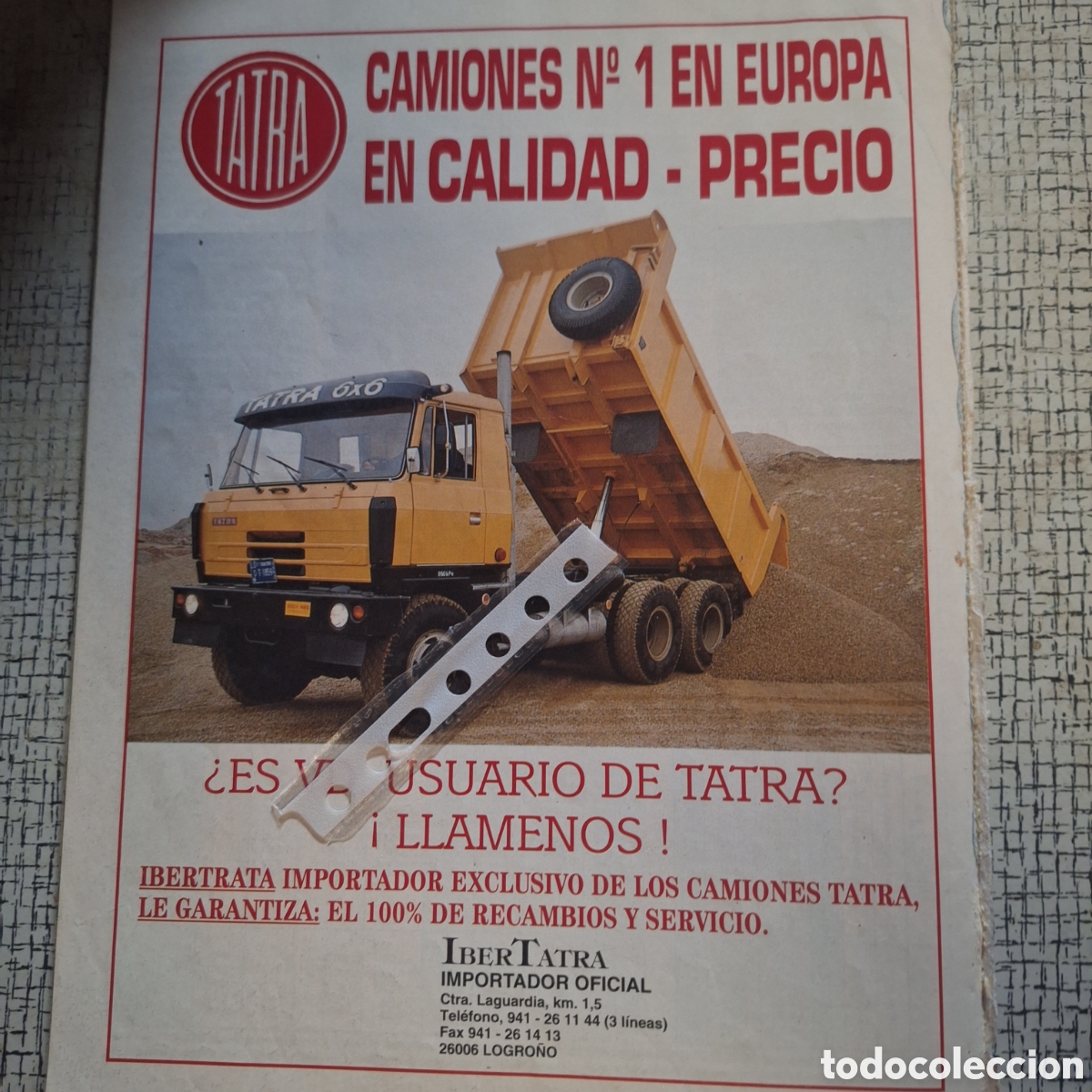 Outros artigos de papel: Publicidad camion Tatra de 1993