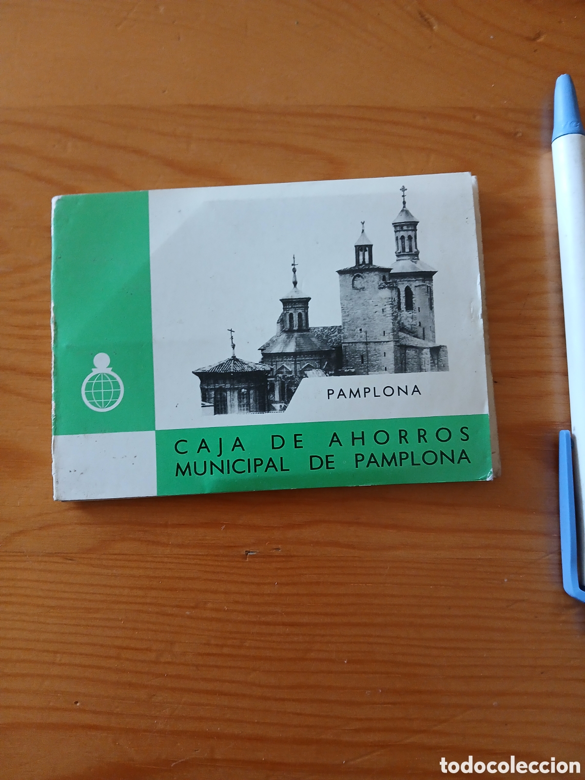 Altri oggetti di carta: Mapa desplegable caja ahorros pamplona 1969