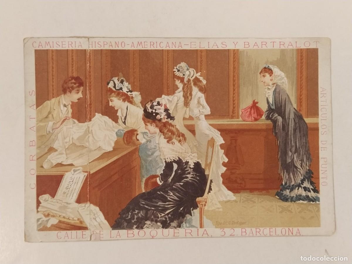 Otros Art&iacute;culos de Coleccionismo en Papel: BARCELONA - CAMISERIA HISPANO AMERICANA ELIAS Y BARTRALOT - PUBLICIDAD ANTIGUA - BOQUERIA (K-14.285)