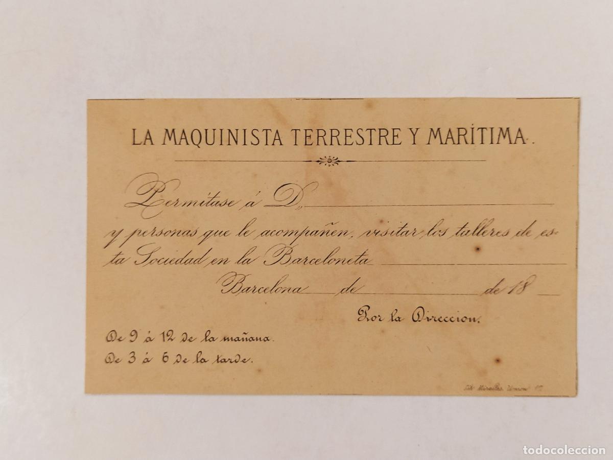 Otros Art&iacute;culos de Coleccionismo en Papel: LA MAQUINISTA TERRESTRE Y MARITIMA - BARCELONA - LIT MIRALLES -VER FOTOS-(112.914)
