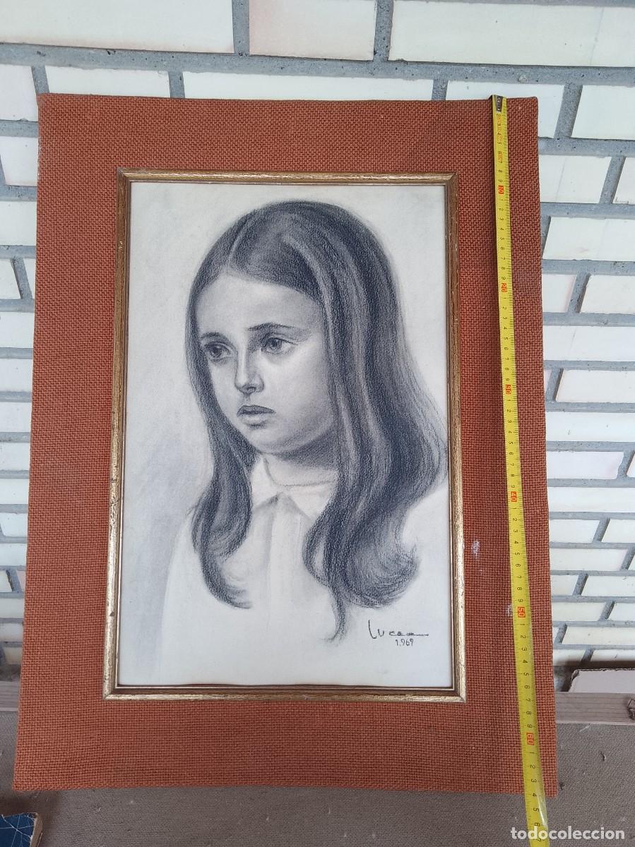 Sammelleidenschaft Andere Papierartikel: Carboncillo a&ntilde;os 60,ni&ntilde;a firmado lucas,,,