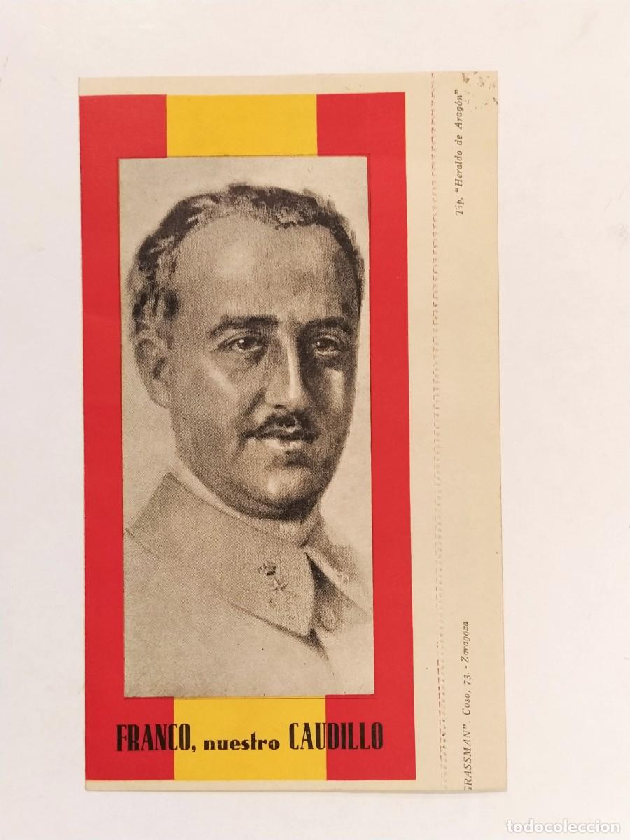 Otros Art&iacute;culos de Coleccionismo en Papel: FRANCO NUESTRO CAUDILLO - CARTA - GRASSMAN , ZARAGOZA - TIP HERALDO DE ARAGON -VER FOTOS-(K-14.312)