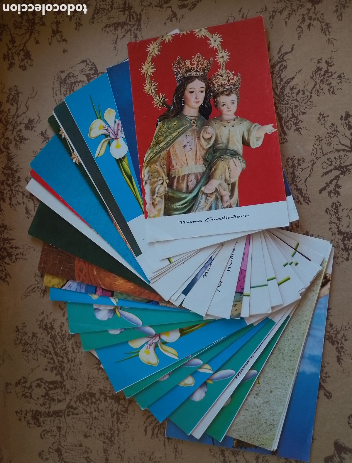 Collectionnisme Papier divers: Lote de 29 estampas de Mar&iacute;a Auxiliadora. Mes de Mar&iacute;a. Mayo a&ntilde;os 60. Salesianos.