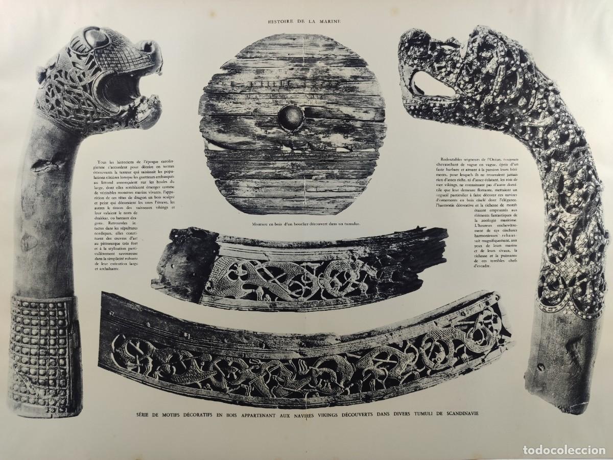 Otros art&iacute;culos de coleccionismo en papel: Motivos decorativos vikingos.. Histoire de la Marine. L&acute;Illustration 1942