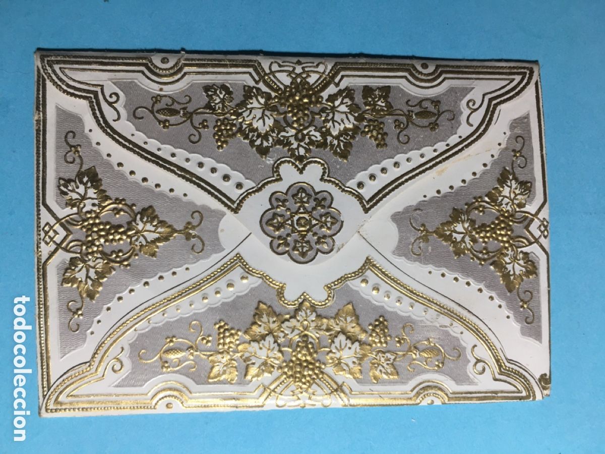 Otros Art&iacute;culos de Coleccionismo en Papel: ANTIGUO Y PEQUE&Ntilde;O SOBRE MUY BARROCO CON CENEFAS Y VIDES EN RELIEVES DORADOS