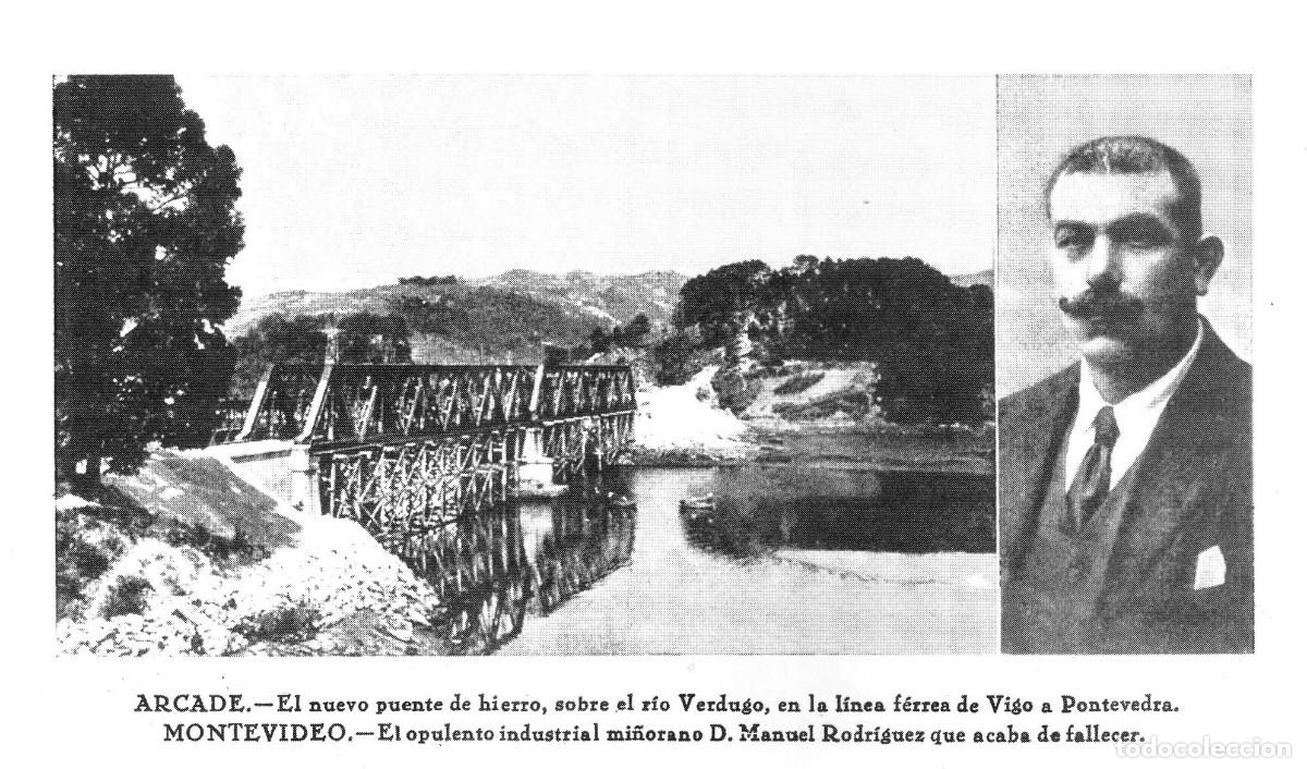 Collectionnisme Papier divers: [A&Ntilde;O 1938]. ARCADE. NUEVO PUENTE DEL FERROCARRIL. RIO VERDUGO. GALICIA. [LEER DESCRIPCION].
