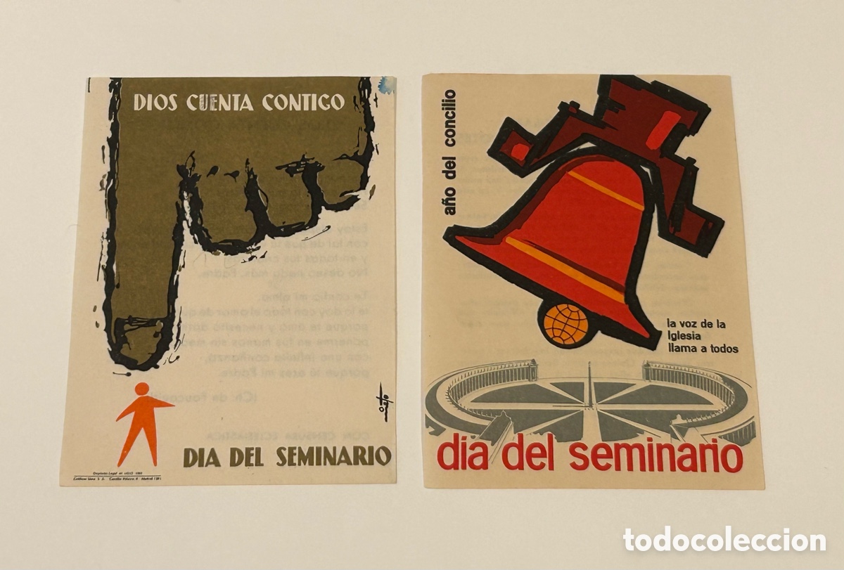 Altri oggetti di carta: D&Iacute;A DEL SEMINARIO. 2 ESTAMPAS