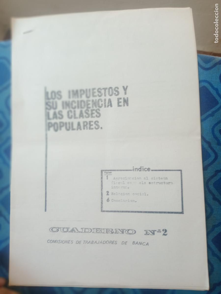 Otros Art&iacute;culos de Coleccionismo en Papel: COMISIONES DE TRABAJADORES DE BANCA, CLANDESTINIDAD, TRANSICION POLITICA