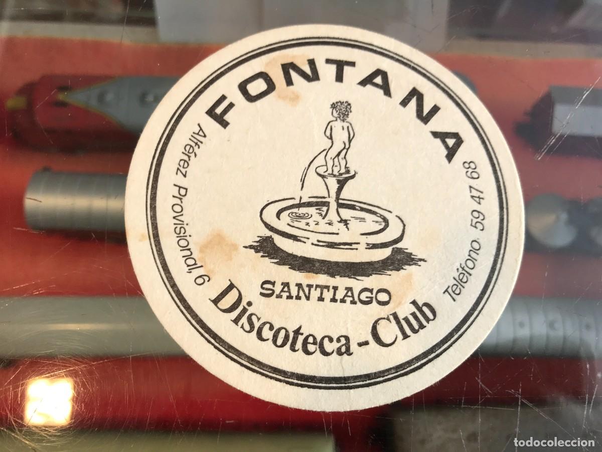 Outros artigos de papel: POSAVASOS. FONTANA, DISCOTECA-CLUB. SANTIAGO DE COMPOSTELA. 9CM