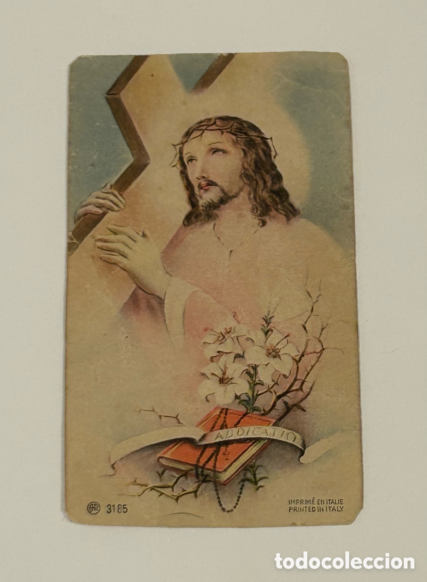 Altri oggetti di carta: ANTIGUA ESTAMPA. T&Aacute;NGER, 1948. RECUERDO DE LAS SANTAS MISIONES. EN ITALIANO