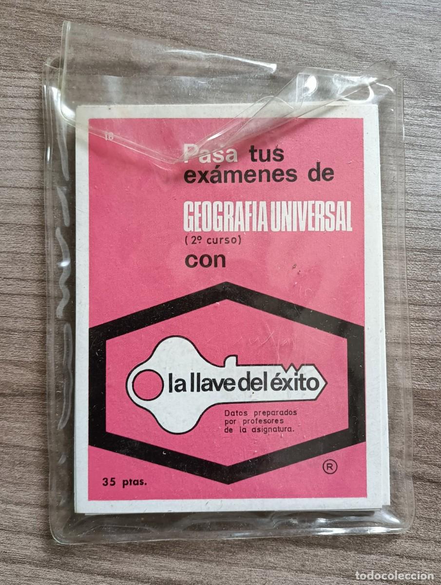 Otros Art&iacute;culos de Coleccionismo en Papel: Antiguas fichas para estudiar, la llave del exito - geografia universal 2 curso