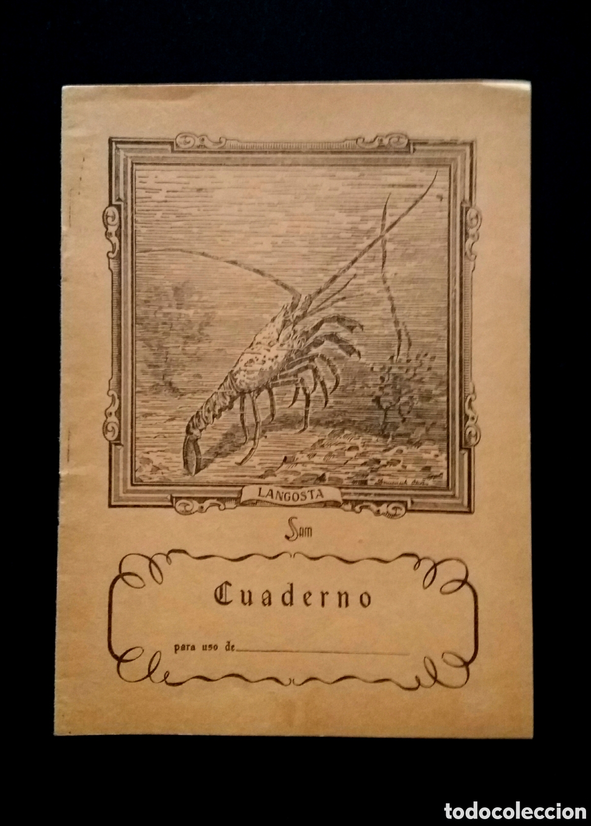 Otros art&iacute;culos de coleccionismo en papel: LIBRETA escolar SAM portada langosta animale 1 raya colecci&oacute;n cole colegio escuela cuaderno infantil