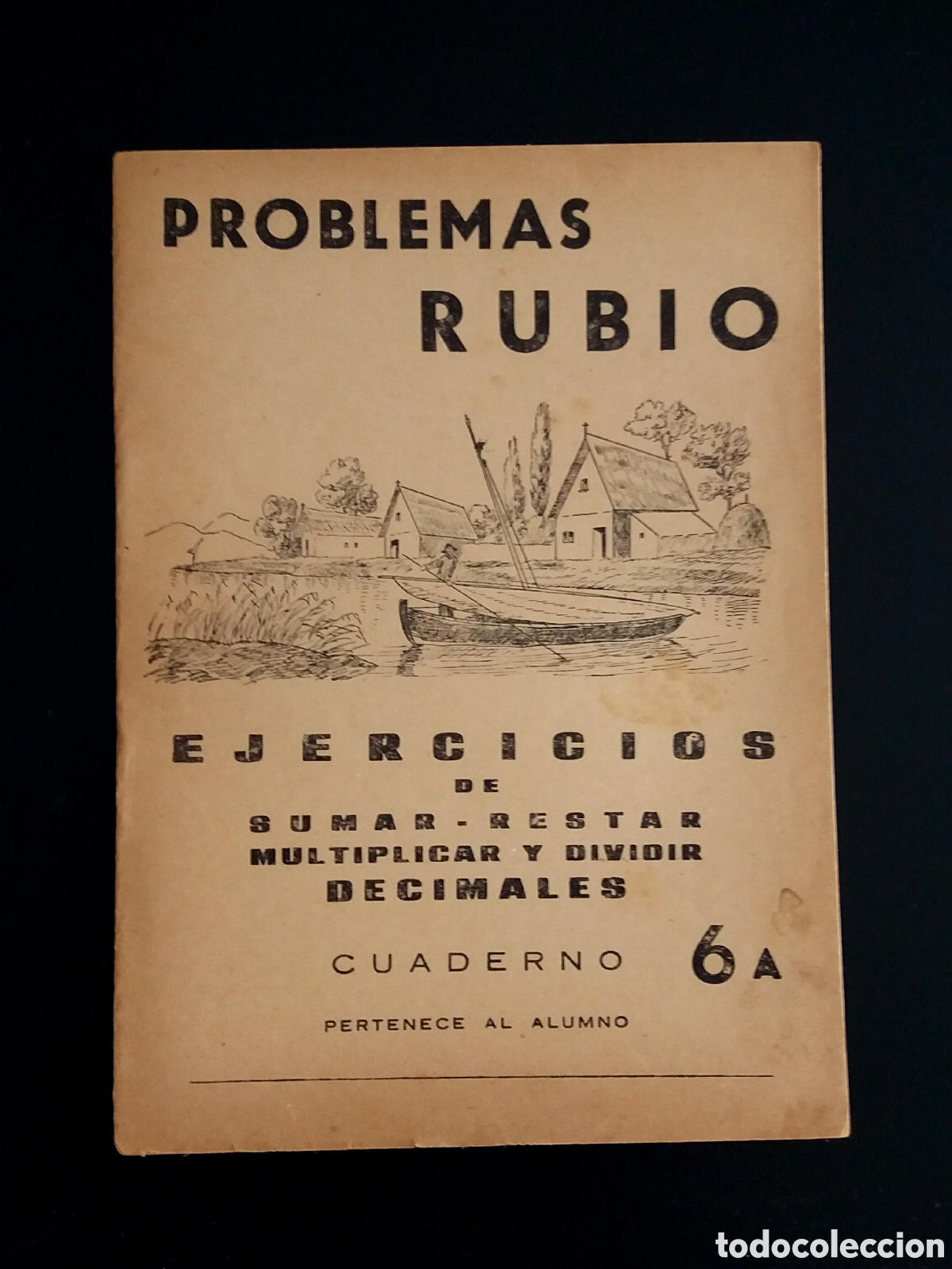 Otros art&iacute;culos de coleccionismo en papel: CUADERNO PROBLEMAS RUBIO 6A a&ntilde;o 1959 ejercicios decimales NUEVO colegio escuela libreta infantil