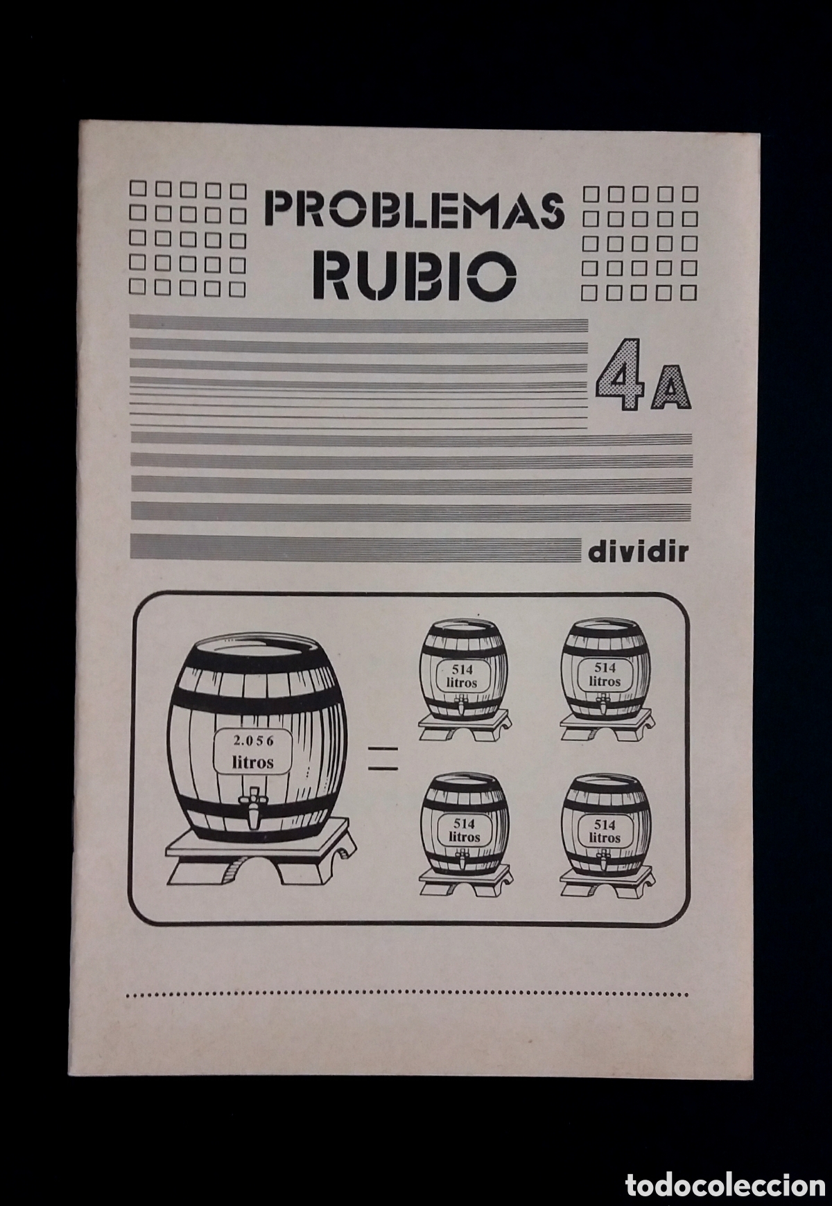 Otros Art&iacute;culos de Coleccionismo en Papel: CUADERNO PROBLEMAS RUBIO 4A a&ntilde;o 1978 NUEVO colegio escuela libreta infantil EGB