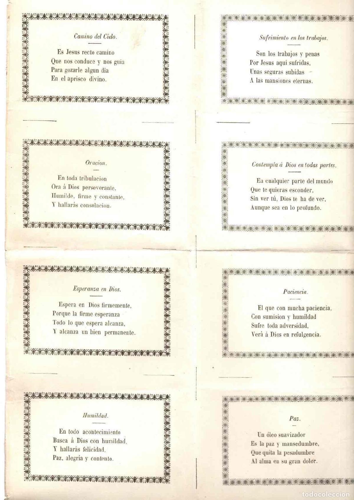 Paper Collecting Others: HOJA CON PENSAMIENTOS RELIGIOSOS. SIGLO XIX