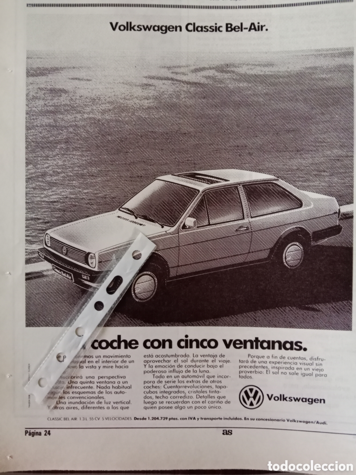 Otros Art&iacute;culos de Coleccionismo en Papel: Publicidad autom&oacute;vil Volkswagen de 1988