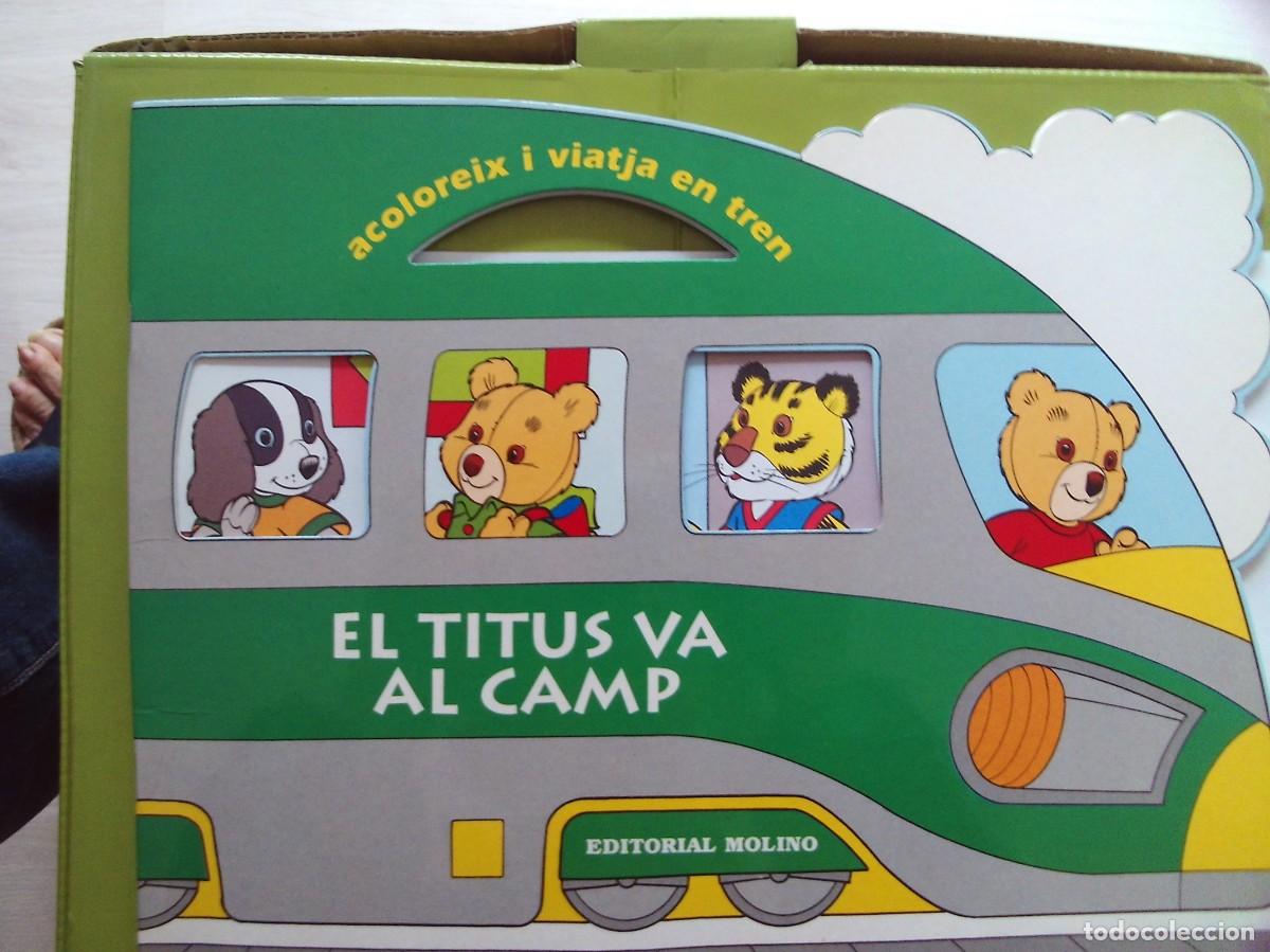 Altri oggetti di carta: CUENTO EN CATALAN 6 LAMINAS PARA COLOREAR EL TITUS VA AL CAMP