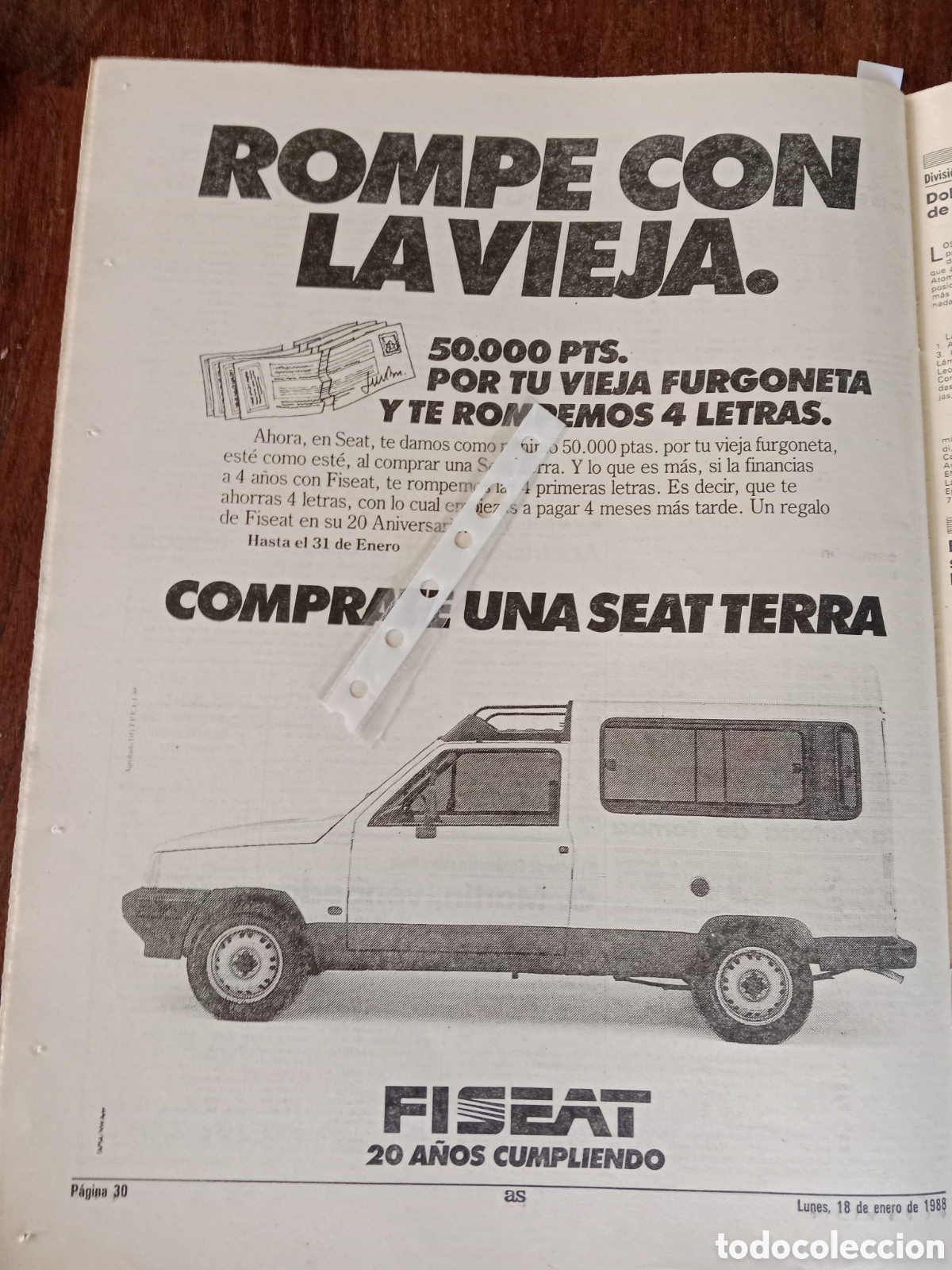 Paper Collecting Others: Publicidad furgoneta Seat Terra fiseat de 1988