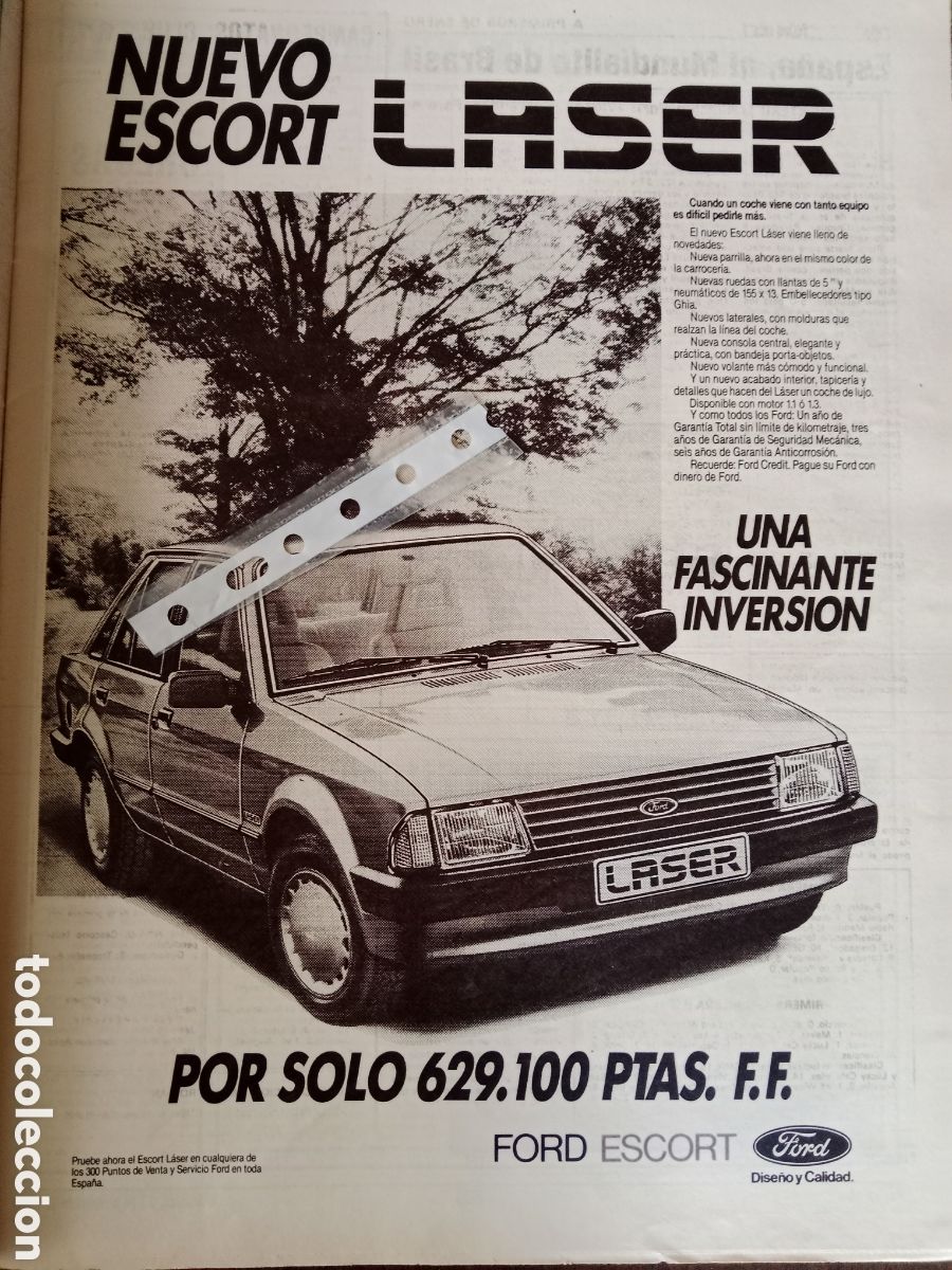 Outros artigos de papel: Publicidad autom&oacute;vil Ford escort de 1983