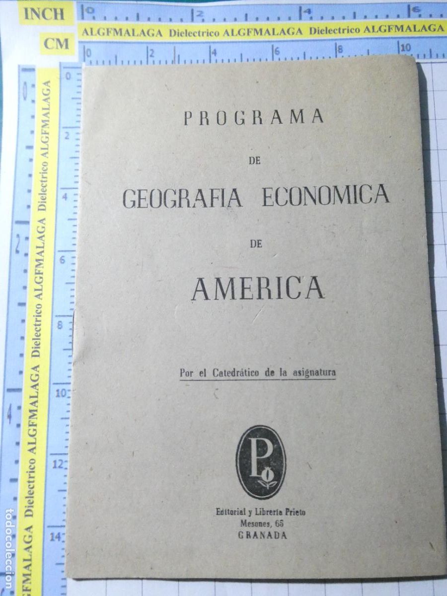 Sammelleidenschaft Andere Papierartikel: ANTIGUO LIBRETO PROGRAMA GEOGRAF&Iacute;A ECON&Oacute;MICA DE AM&Eacute;RICA. CATEDR&Aacute;TICO UNIVERSIDAD GRANADA. 20GR