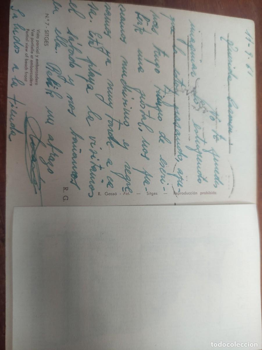 Otros art&iacute;culos de coleccionismo en papel: Postal de Sitges 1961. Escrita - Foto 2