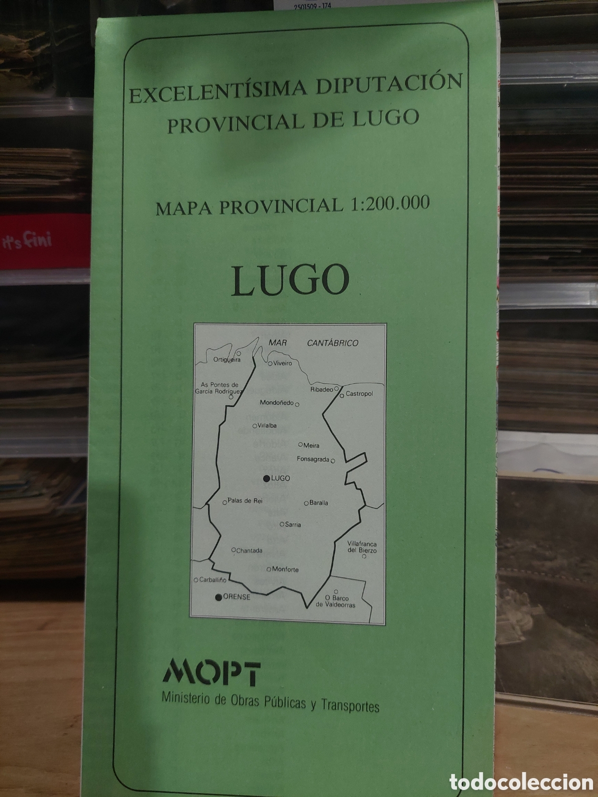 Collectionnisme Papier divers: MAPA PROVINCIAL LUGO 1.200.000 MOPT