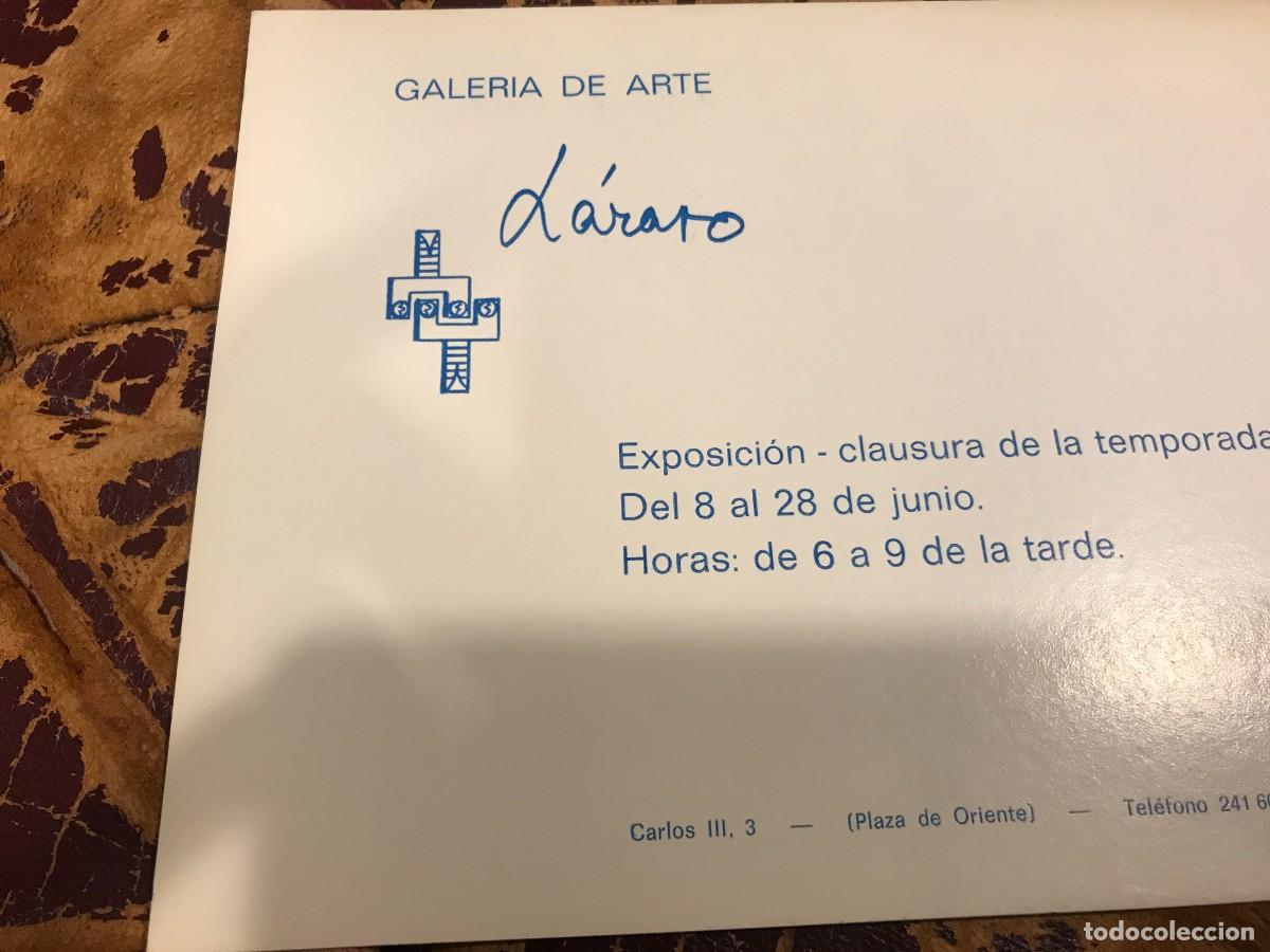 Collectionnisme Papier divers: INVITACI&Oacute;N. GALER&Iacute;A DE ARTE L&Aacute;ZARO. MADRID, 1977. BUENO-BRAVO-GIRALDO-COLLADO-ISASY...