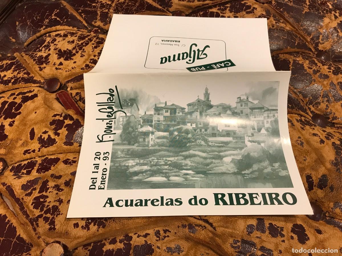 Sammelleidenschaft Andere Papierartikel: FOLLETO-INVITACI&Oacute;N. JOS&Eacute; GONZ&Aacute;LEZ COLLADO. ACUARELAS DO RIBEIRO. 1993