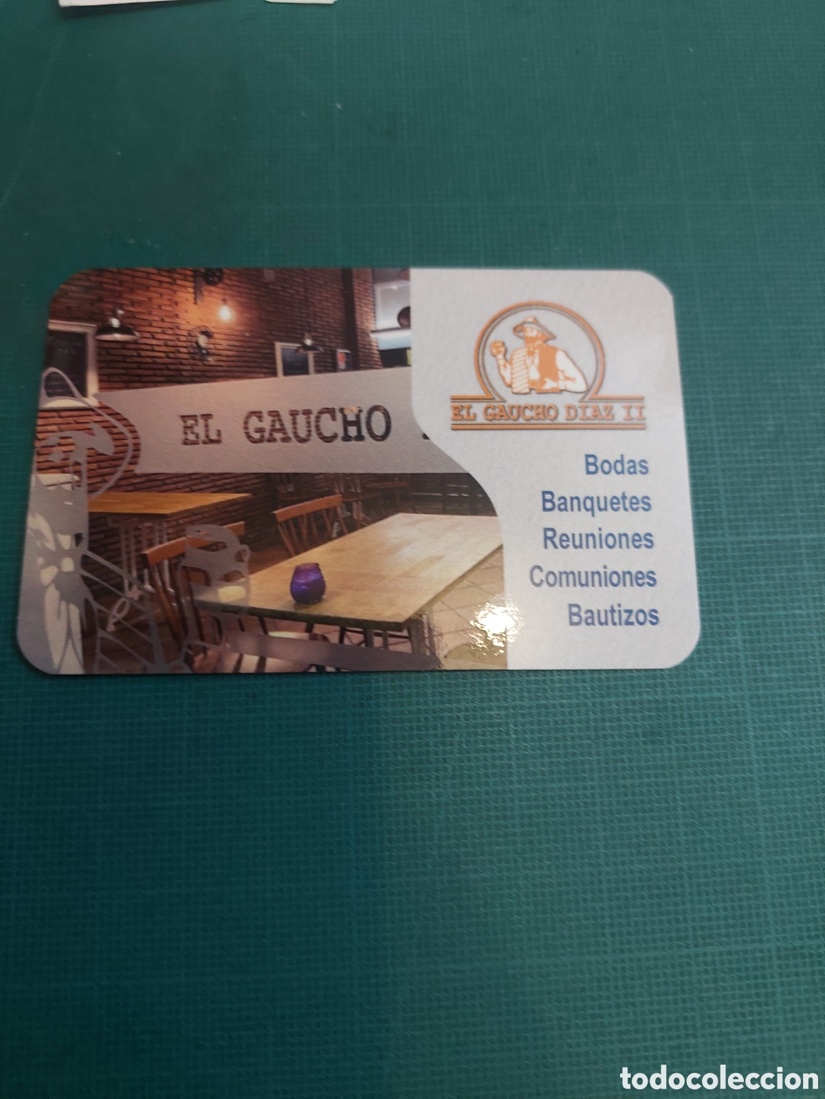 Sammelleidenschaft Andere Papierartikel: Tarjeta visita el gaucho la coru&ntilde;a parrillada