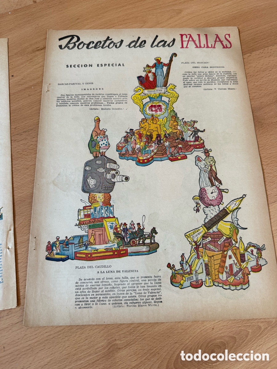 Otros art&iacute;culos de coleccionismo en papel: BOCETOS DE LAS FALLAS. A&Ntilde;OS 50 - Foto 2