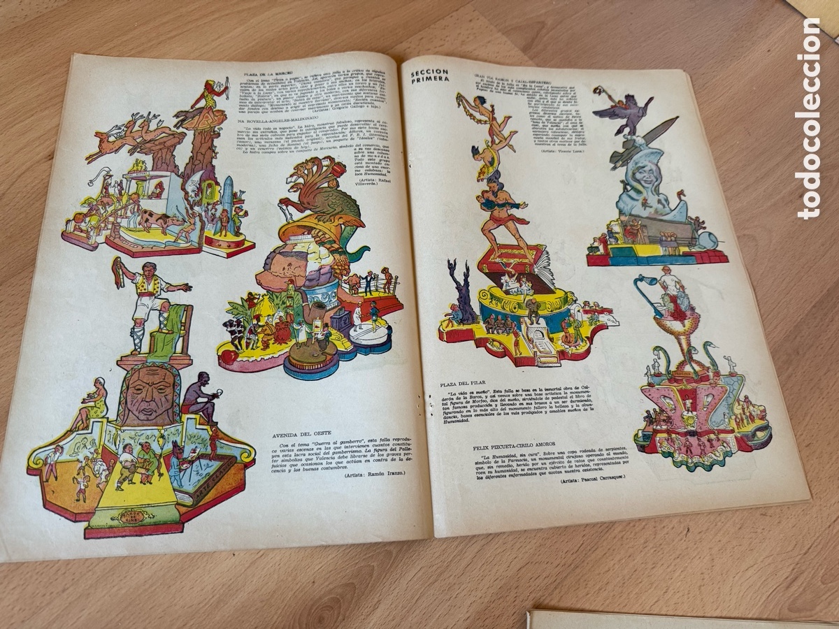 Otros art&iacute;culos de coleccionismo en papel: BOCETOS DE LAS FALLAS. A&Ntilde;OS 50 - Foto 3