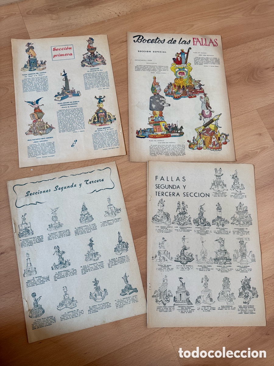 Otros art&iacute;culos de coleccionismo en papel: BOCETOS DE LAS FALLAS. A&Ntilde;OS 50 - Foto 1