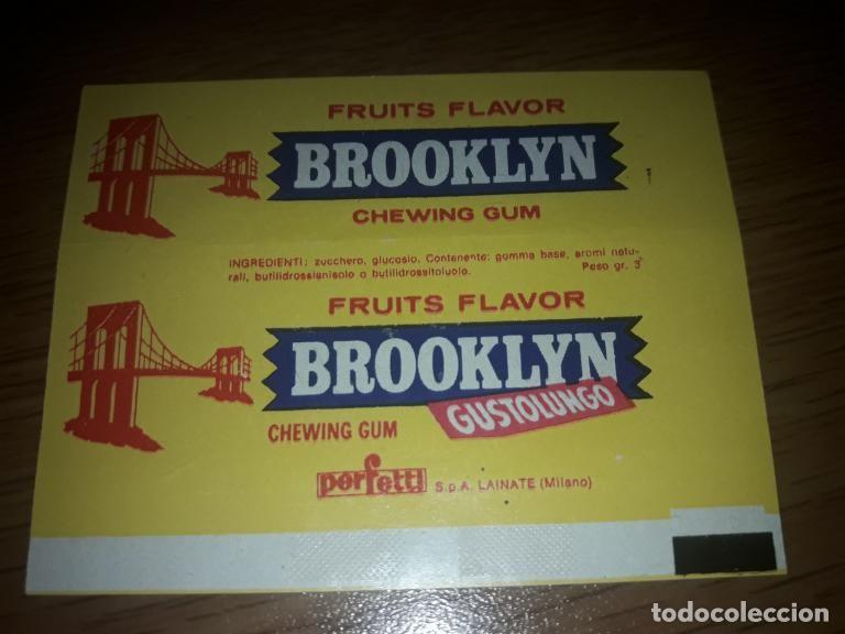 Otros Art&iacute;culos de Coleccionismo en Papel: Envoltura de chicle BROOKLYN CHEWING GUM Italia 1970-80s