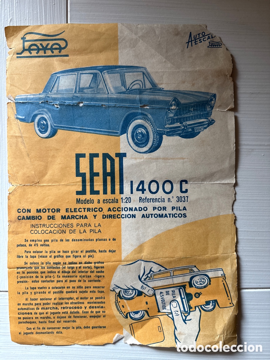 Otros art&iacute;culos de coleccionismo en papel: Propaganda Seat 1400 Jaya antigua