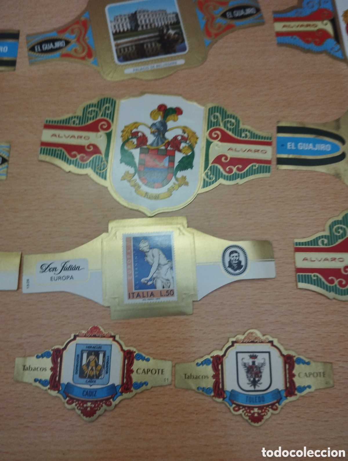 Otros art&iacute;culos de coleccionismo en papel: Lote 16 vitolas de tabaco - Foto 6