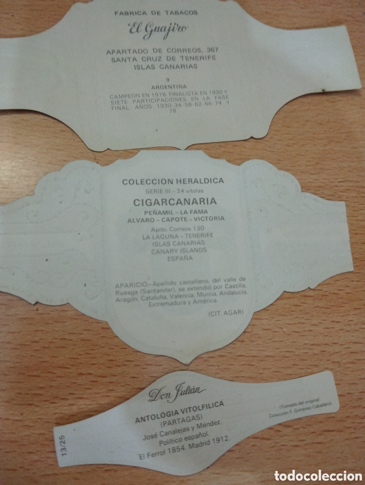Otros art&iacute;culos de coleccionismo en papel: Lote 16 vitolas de tabaco - Foto 13