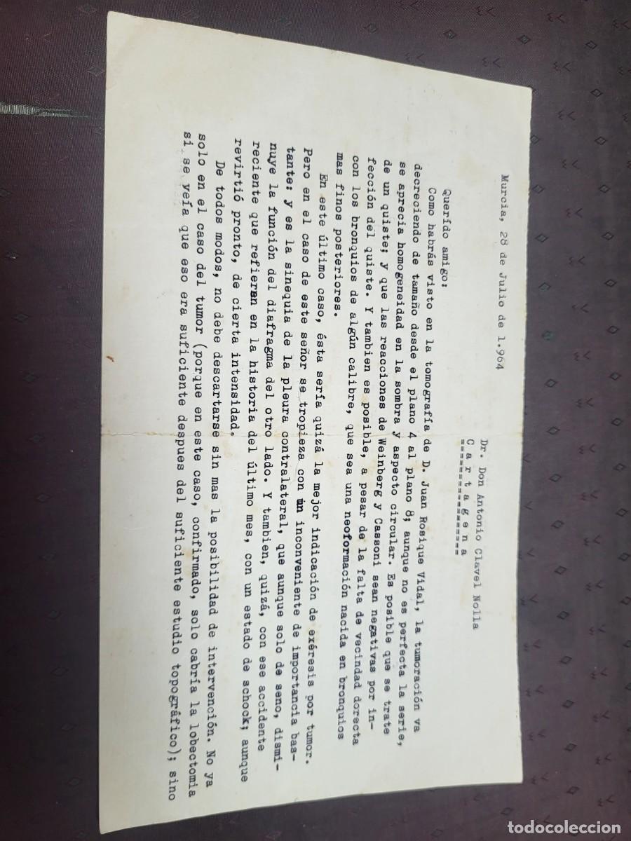 Paper Collecting Others: CARTA MEDICOS CLAVEL NOLLA CARTAGENA A TAPIA SANZ MURCIA 1964