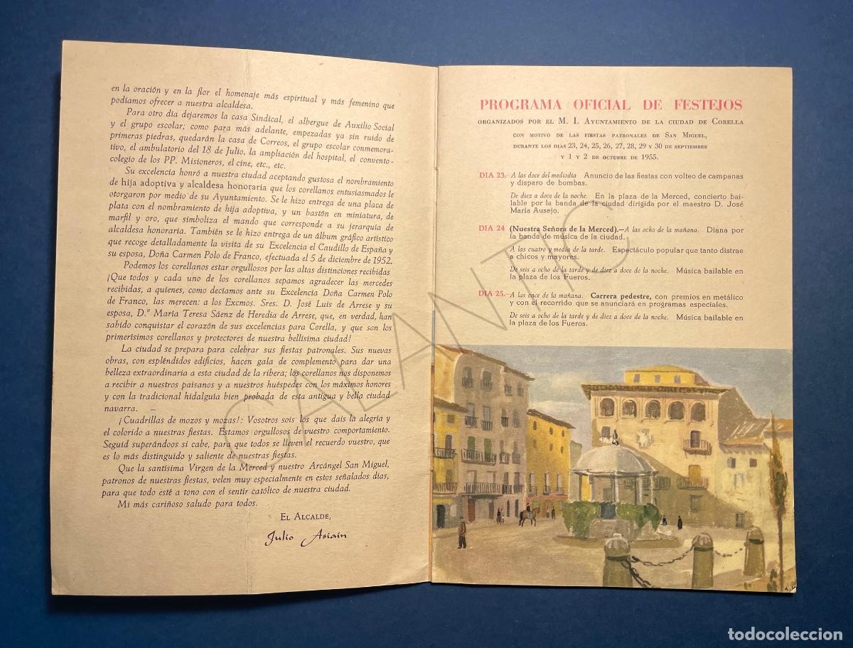 Otros art&iacute;culos de coleccionismo en papel: Programa Corella fiestas 1955 &ndash; Navarra - Foto 4