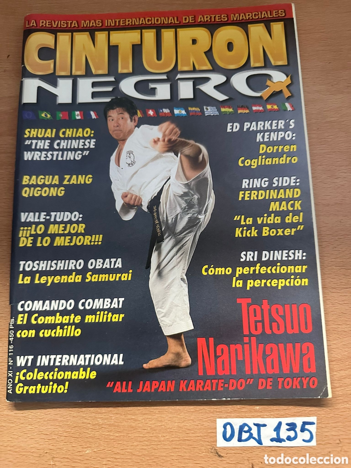 Otros art&iacute;culos de coleccionismo en papel: Tetsuo narikawa cintur&oacute;n negro - Foto 1