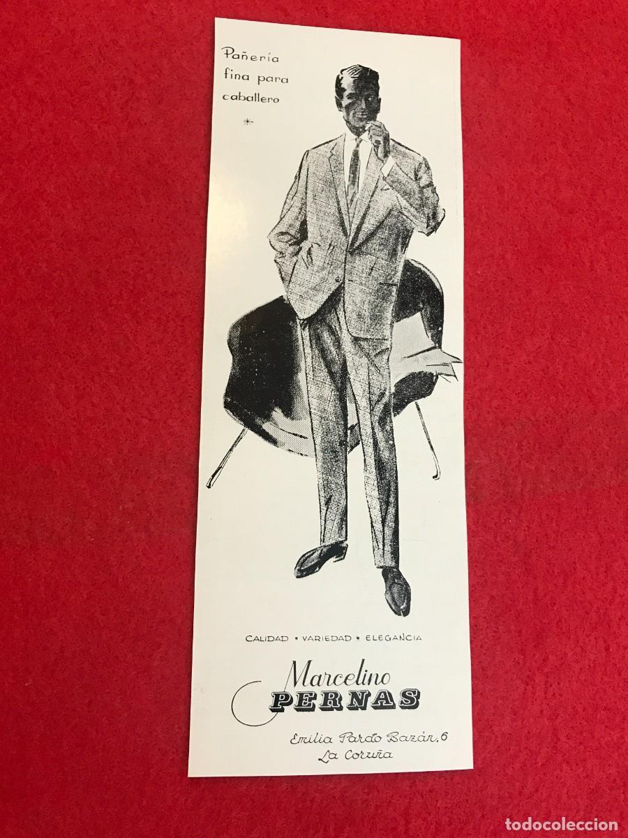 Collectionnisme Papier divers: ANUNCIO DEL A&Ntilde;O 1965. MARCELINO PERNAS. PA&Ntilde;ER&Iacute;A FINA PARA CABALLERO. CORU&Ntilde;A. 28 X 10CM