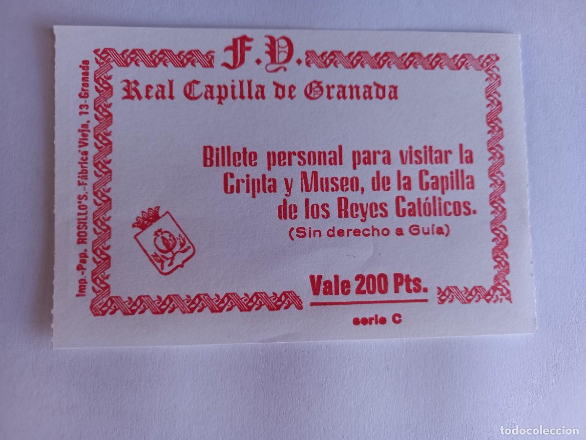 Otros art&iacute;culos de coleccionismo en papel: Entrada a la Real Capilla de Granada - Foto 1