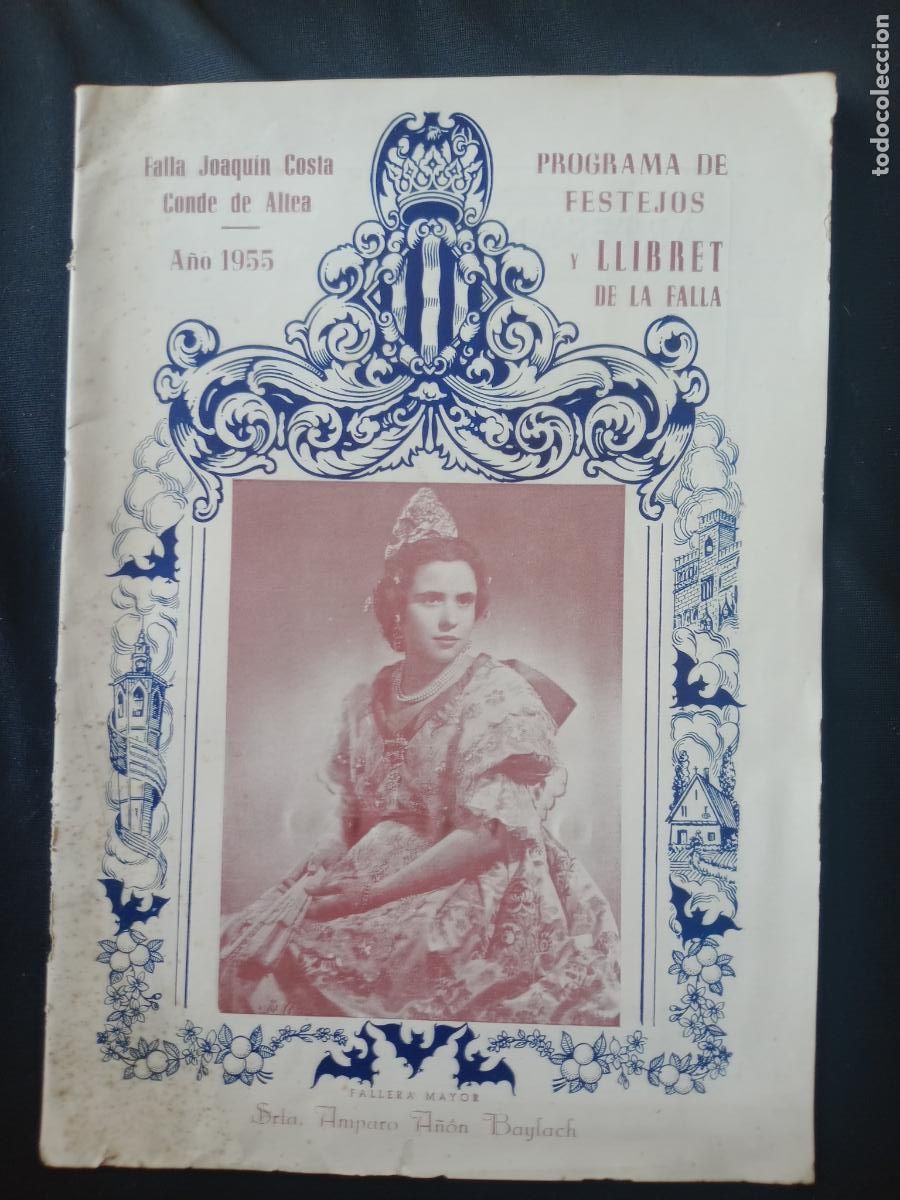 Sammelleidenschaft Andere Papierartikel: Llibret falla - Joaqu&iacute;n Costa Conde de Altea 1955- Fallas de Valencia