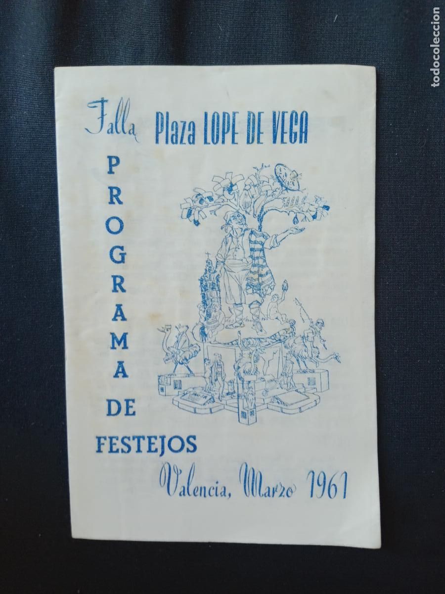 Otros art&iacute;culos de coleccionismo en papel: FALLAS VALENCIA 1961 PROGRAMA DE FESTEJOS FALLA LOPE DE VEGA - Foto 1