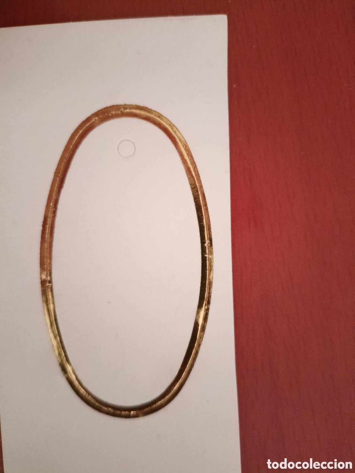 Otros art&iacute;culos de coleccionismo en papel: 11 tarjeta regalo ovalada con reborde dorado. Nuevo. Vintage