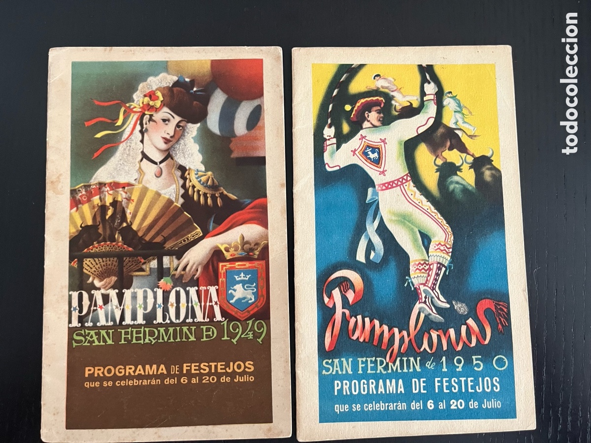 Otros art&iacute;culos de coleccionismo en papel: Lote programas de San Ferm&iacute;n, 1949 y 1950 - Foto 1