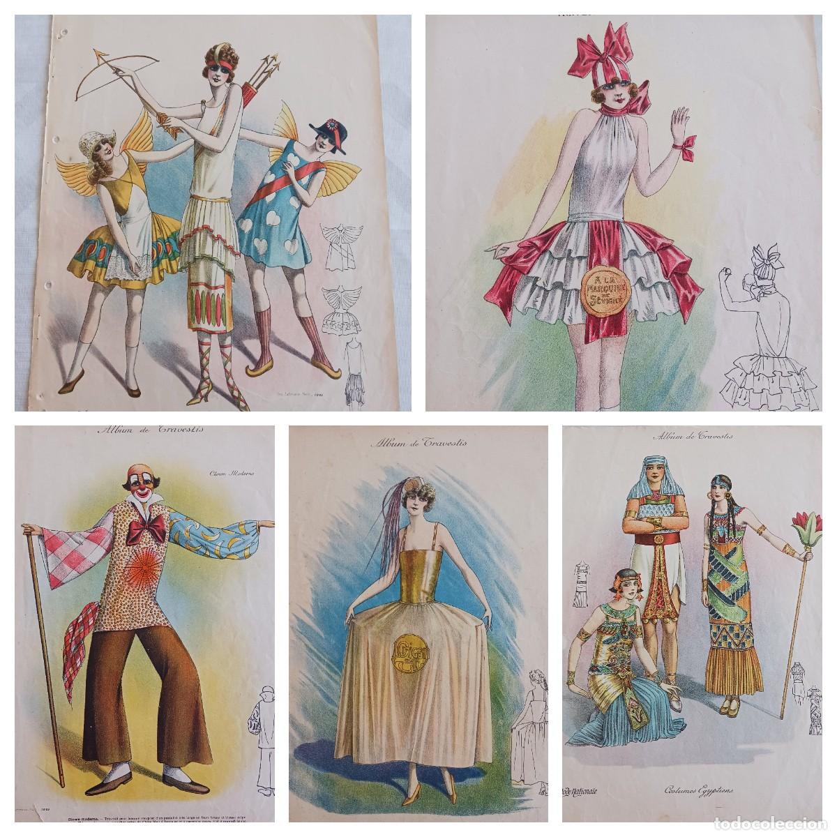 Otros art&iacute;culos de coleccionismo en papel: ALBUM DE TRAVESTIS: COLECCI&Oacute;N DE 20 L&Aacute;MINAS ORIGINALES DE PRINCIPIOS DE SIGLO XX - LA MODE NATIONALE
